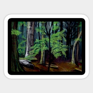 Dawn forest in pastel Sticker